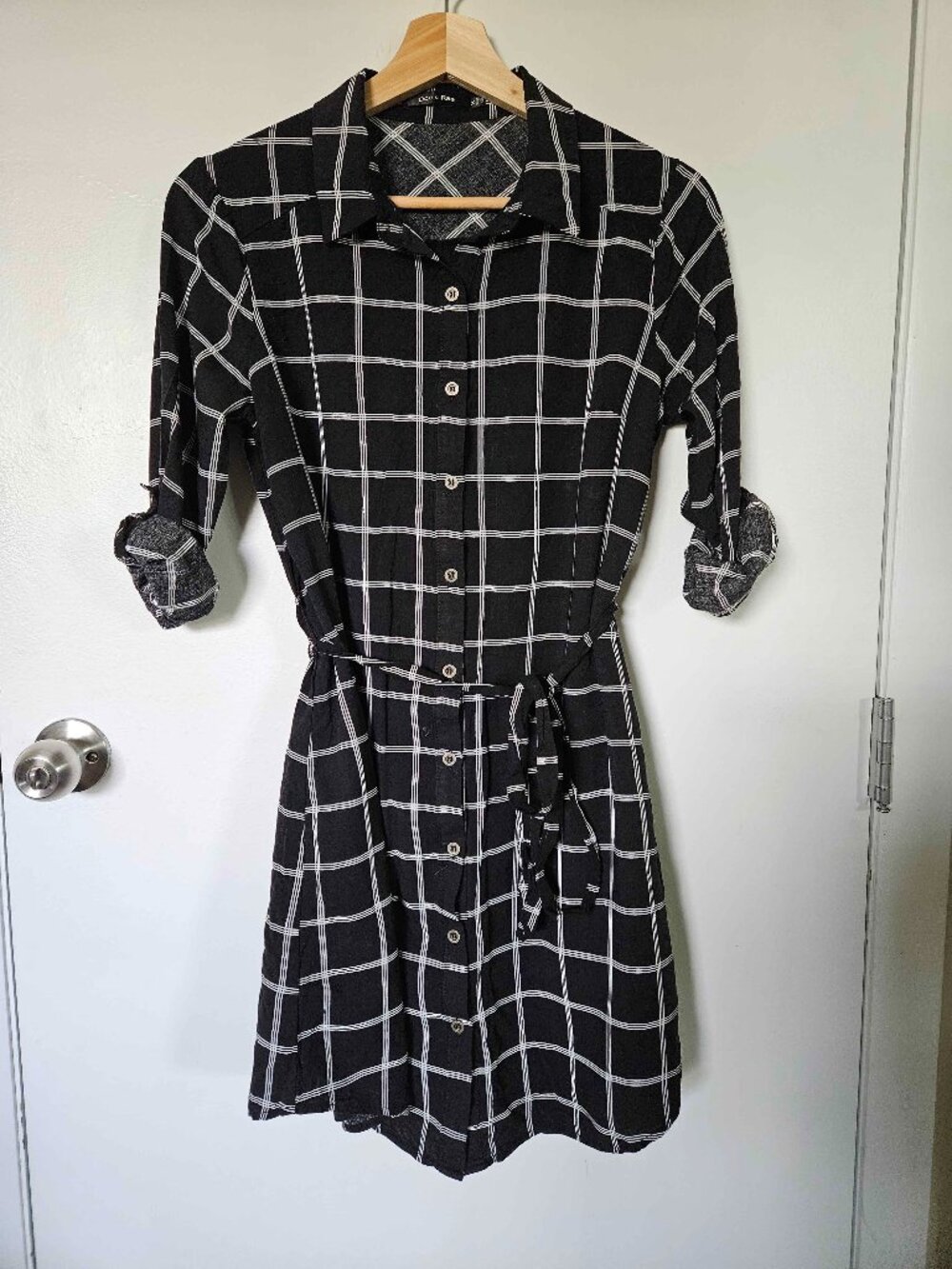 Modcloth Doe & Rae Black & White Dress, Size Small